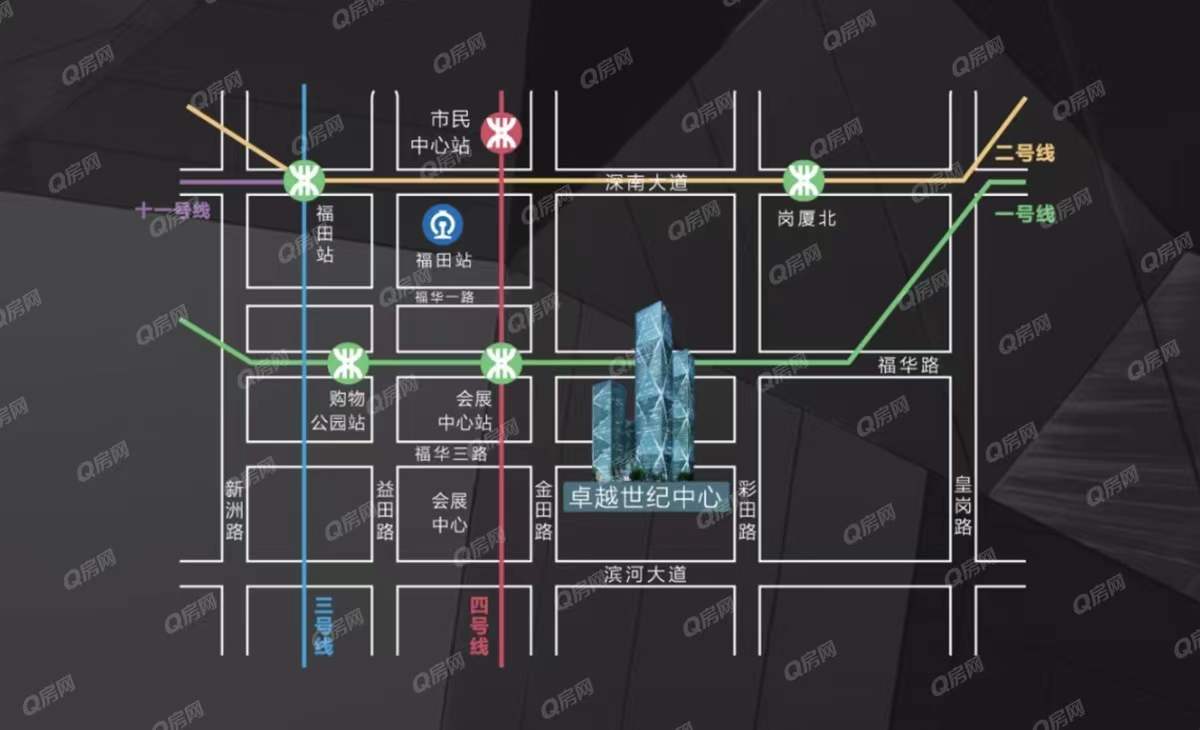 卓越世紀中心，皇崗商務中心-均價230元/平